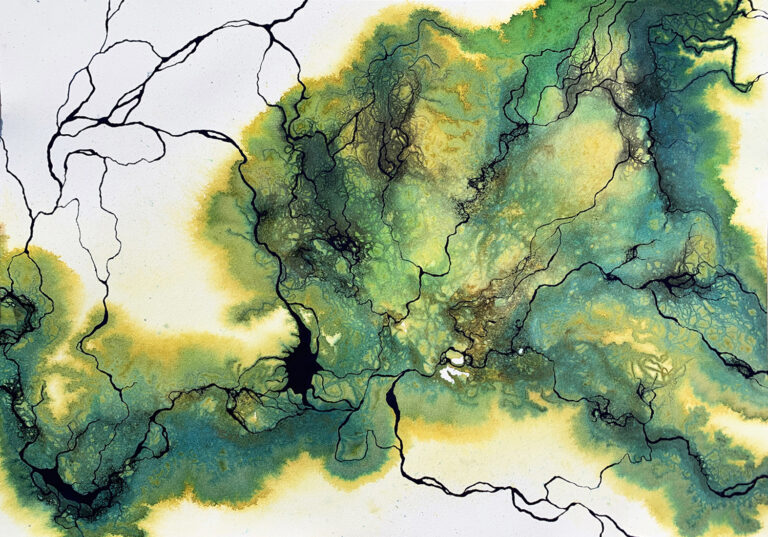 Christina Conklin The Far Shore 12 2022 ink on paper 18x23 inches 768x537