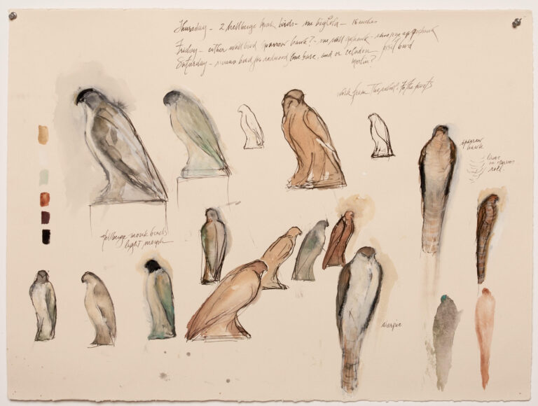 Jane Rosen Celadon Study 2012 goache watercolor sumi ink H 22 x W 30 inches 768x580