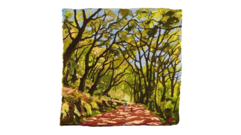Bower Cathedral Trees 2023 wool yarn embroidery thread on linen 30 x 27.5 inches ru18jk1rrscduz4a53hkduhvsrcori55mkyt8hyfz2 768x432